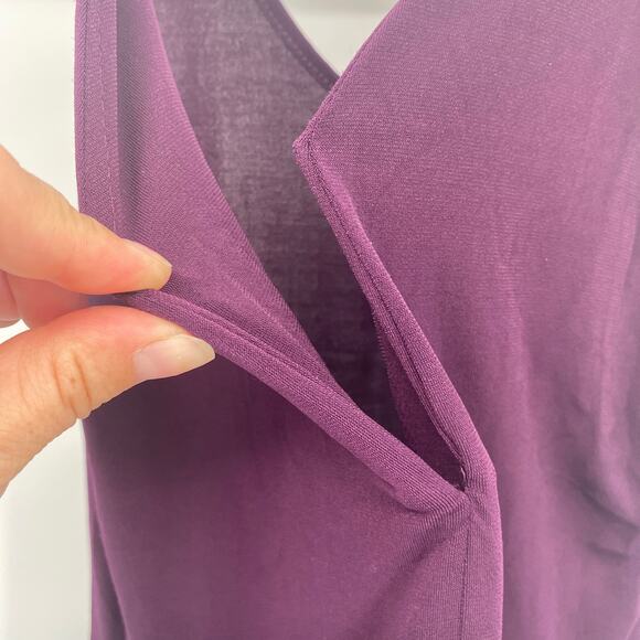 Ambiance Notch V-Neck Sleeveless Jumpsuit Purple Size Medium - Picture 6 of 11